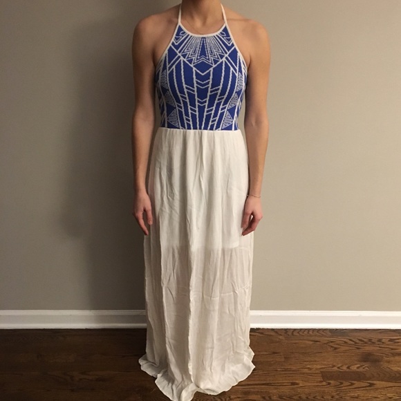 fitted top maxi dress